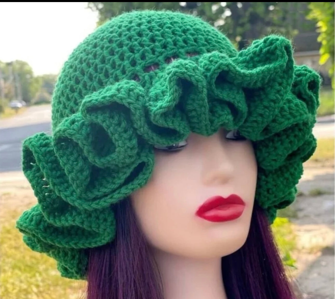 Crochet Ruffle Hat