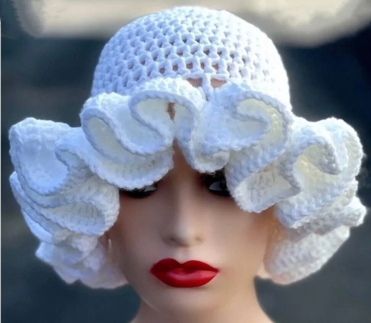 Crochet Ruffle Hat