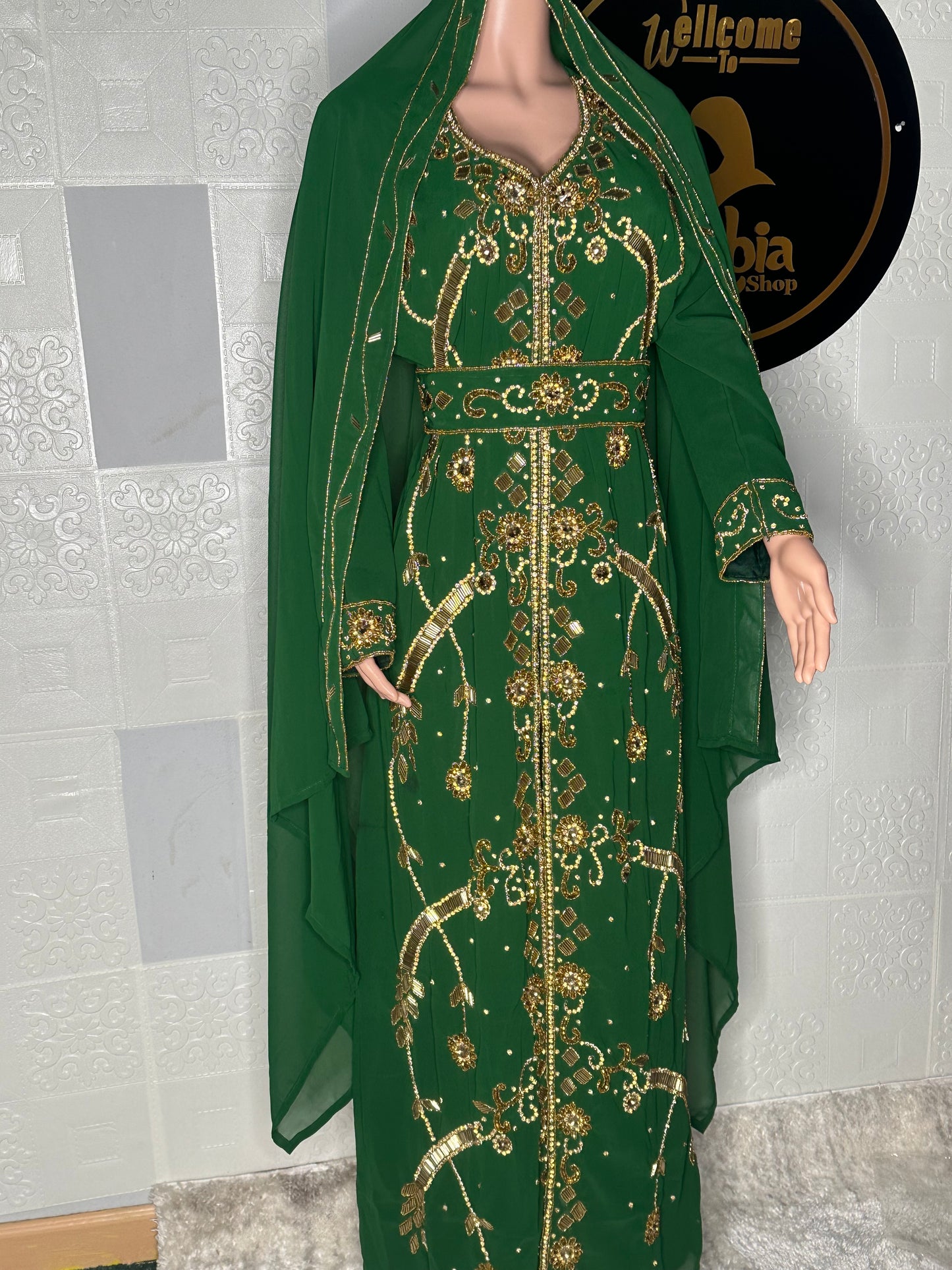 Abaya Set with Hijab Belt