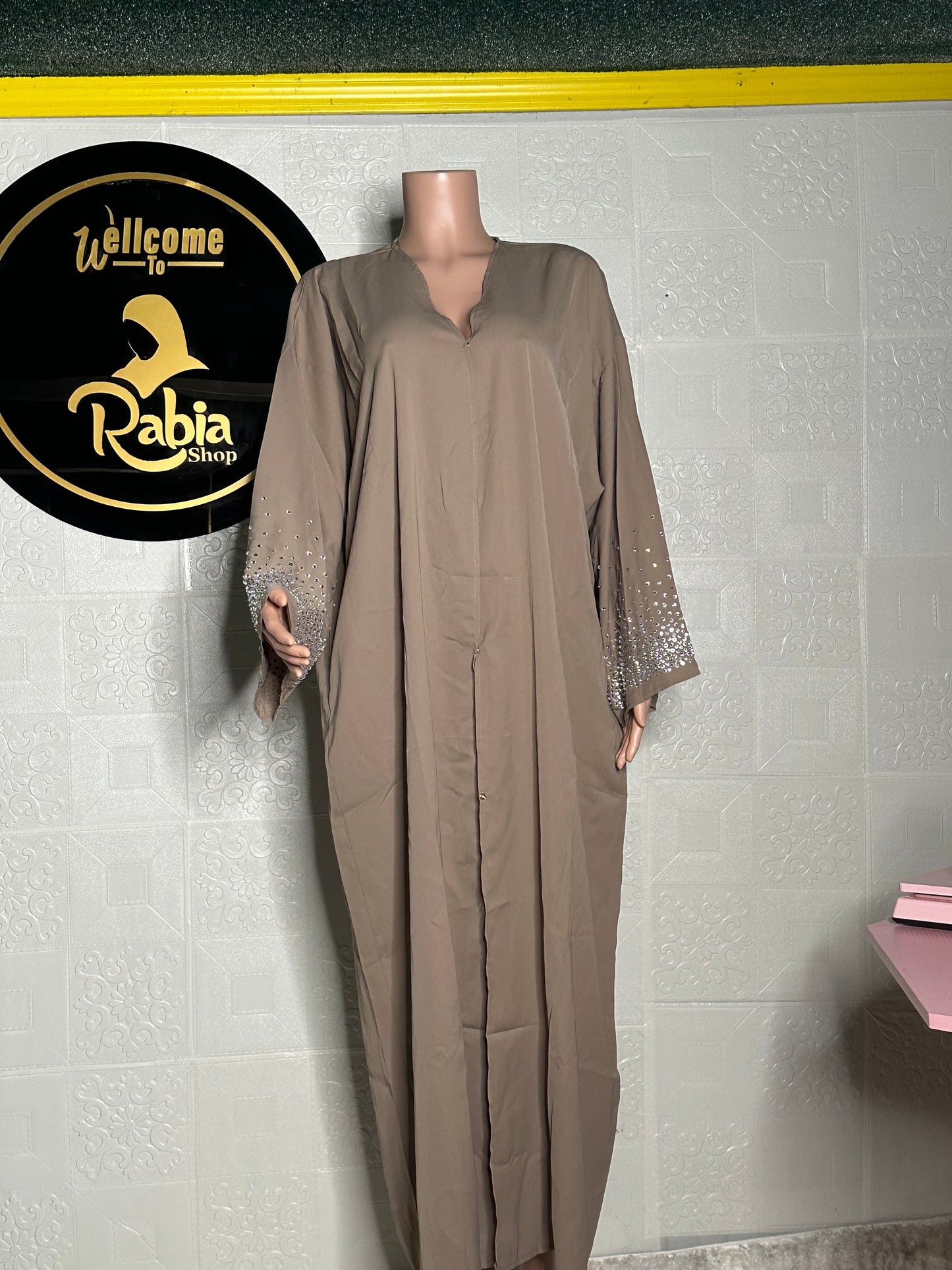 Khaki abaya