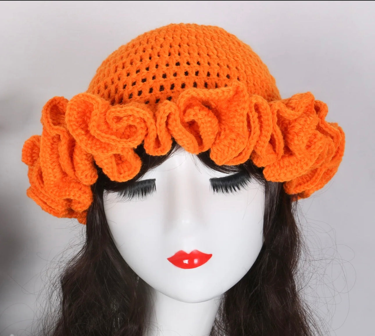 Crochet Ruffle Hat