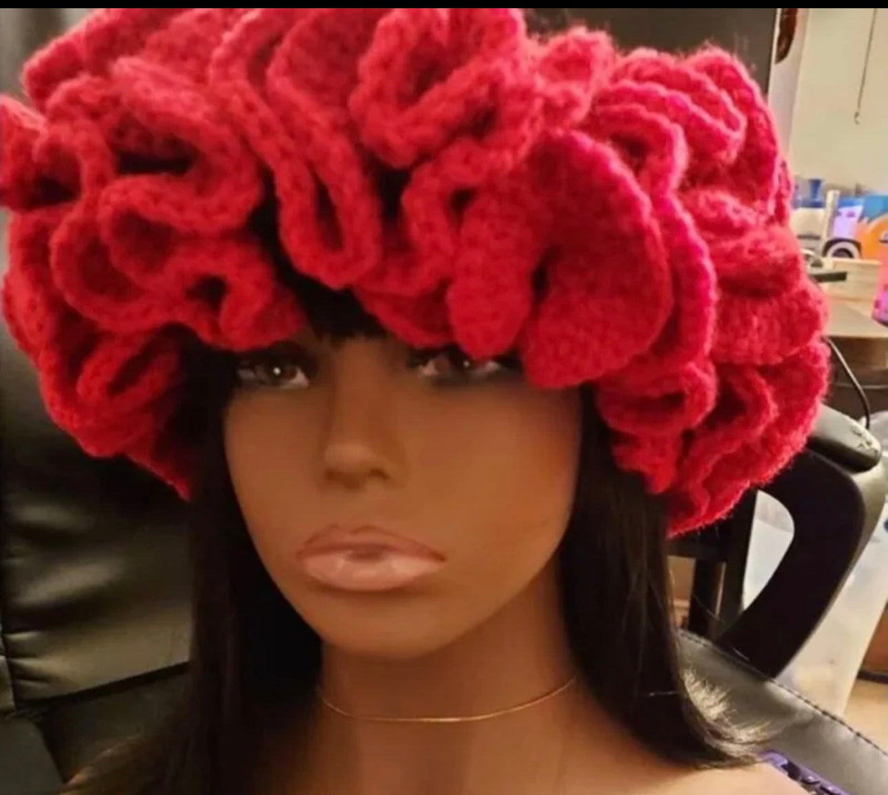 Crochet Ruffle Hat